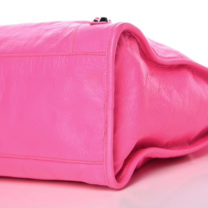 Balenciaga Agneau Classic Silver Hardware City Rose Fluo 7 of 11