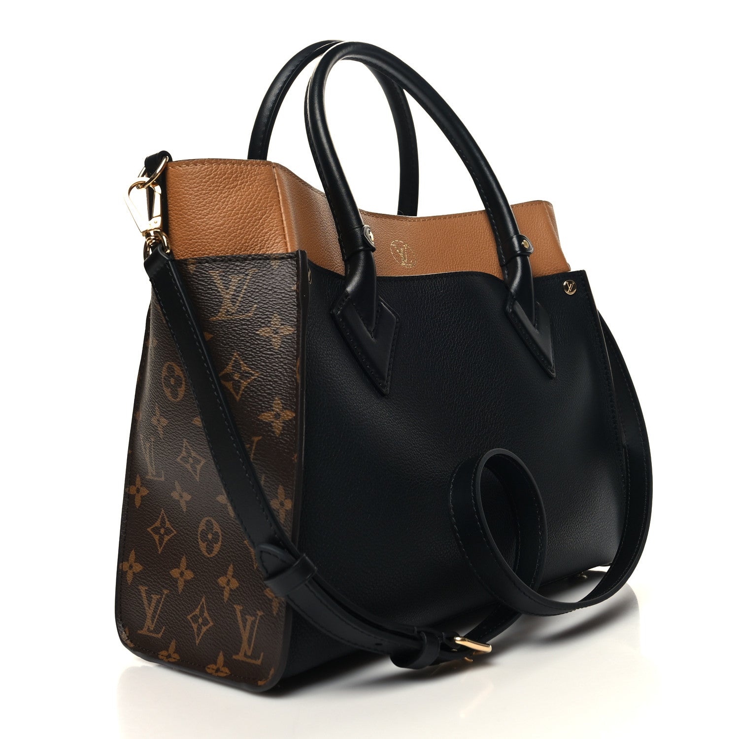 Louis Vuitton Calfskin Monogram On My Side Black 3 of 9