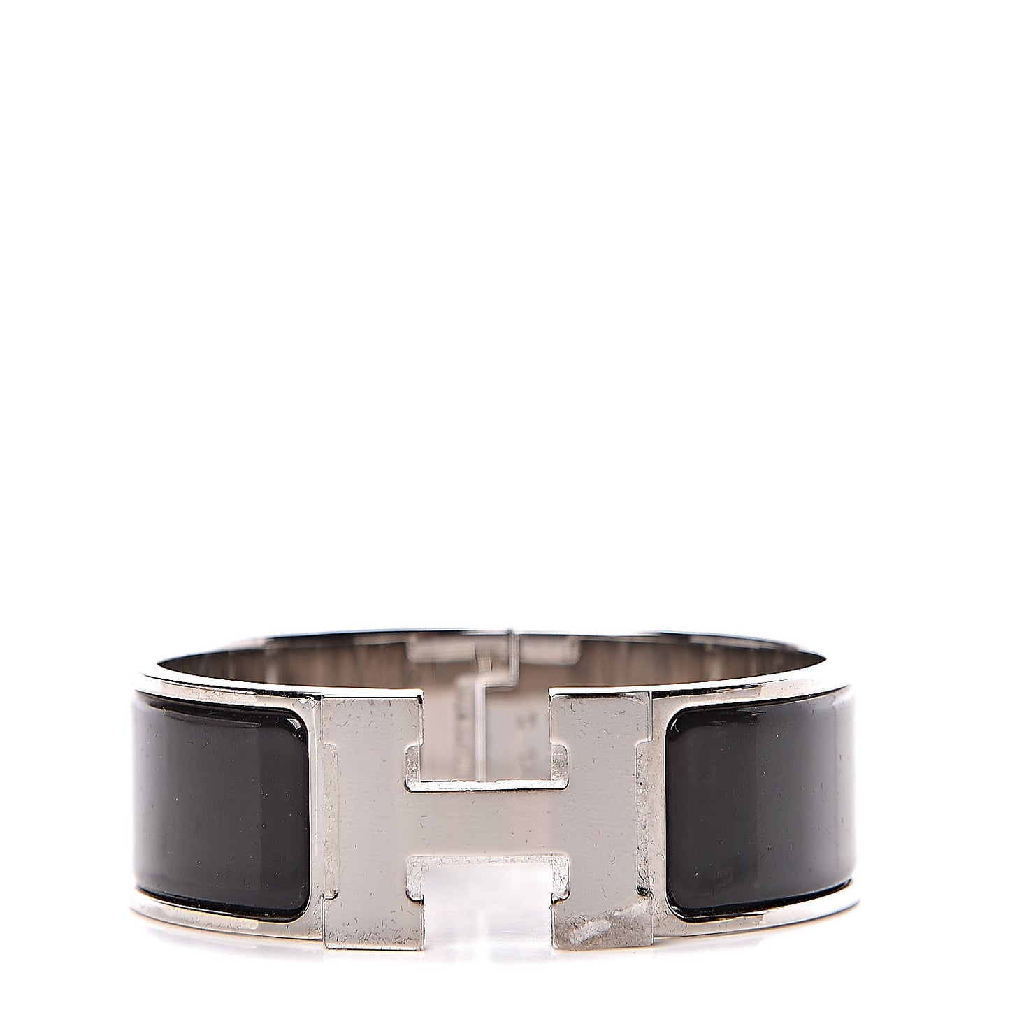 Enamel Wide Clic Clac H Bracelet PM Black