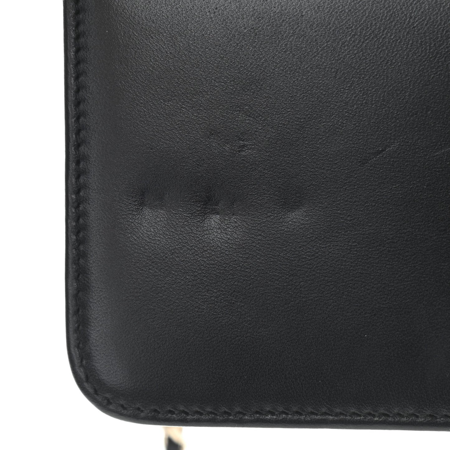Iridescent Lambskin Quilted Pearl Wallet On Chain WOC Black