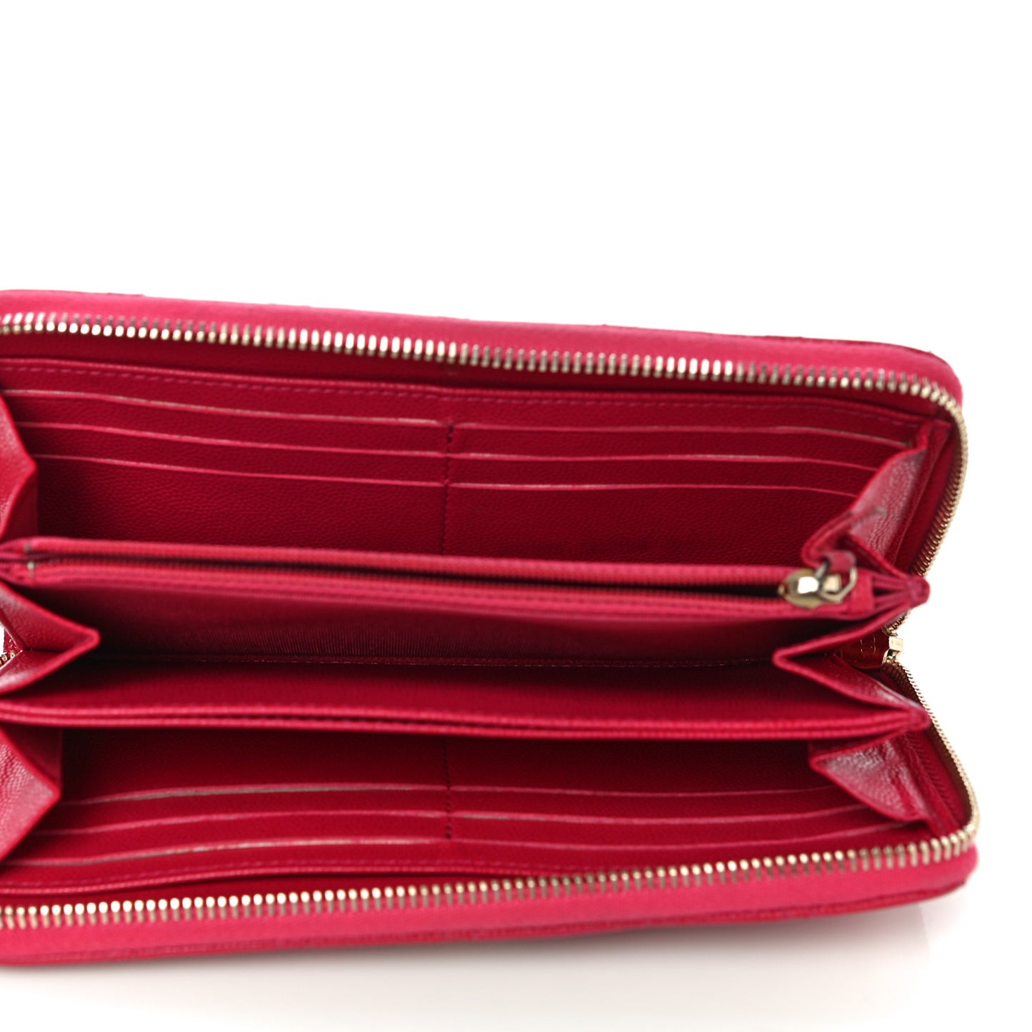 Caviar Quilted Reissue Zip Around Wallet Pink