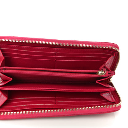 Chanel Caviar Quilted Reissue Zip Around Wallet Pink 5 of 18
