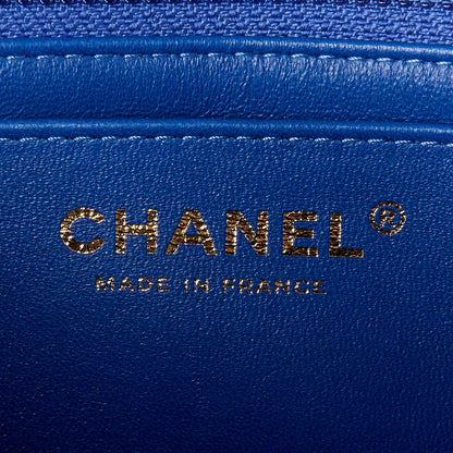 Chanel Tweed Quilted Mini Rectangular Flap Blue Multicolor 7 of 12