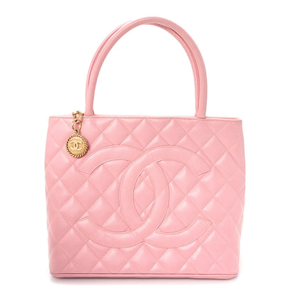 Chanel Caviar Medallion CC Tote Light Pink 1 of 10