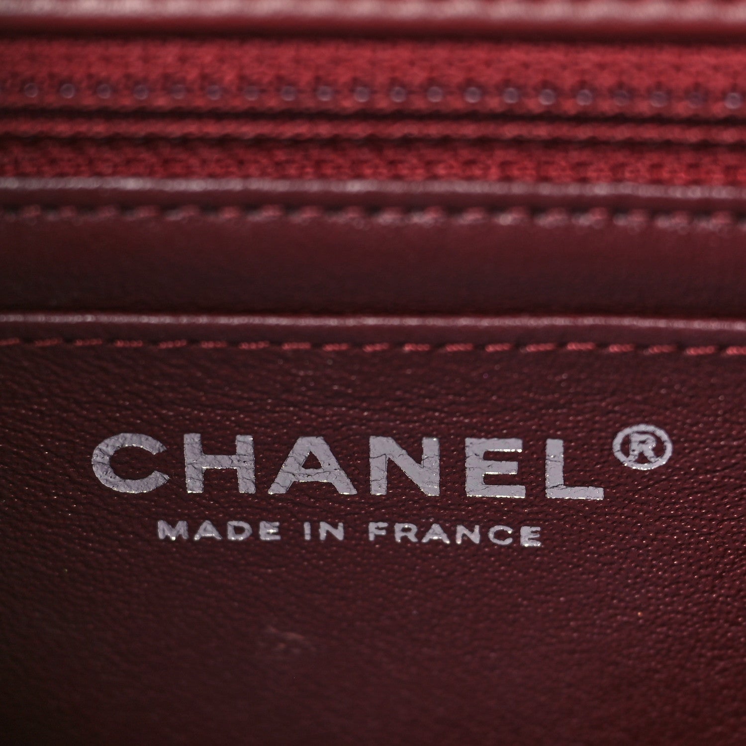 Chanel Lambskin Quilted Mini Rectangular Flap Burgundy 5 of 9