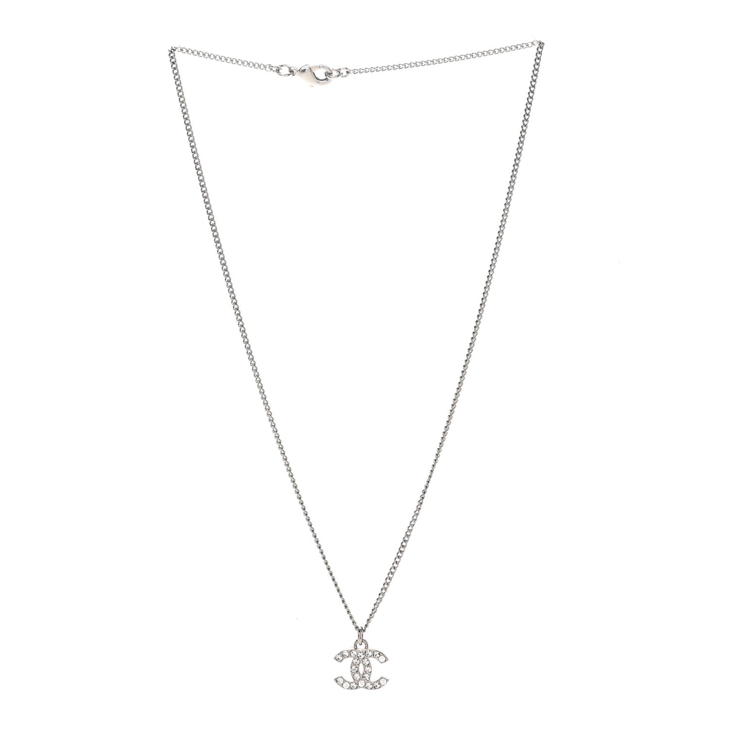 Crystal Timeless CC Necklace Silver