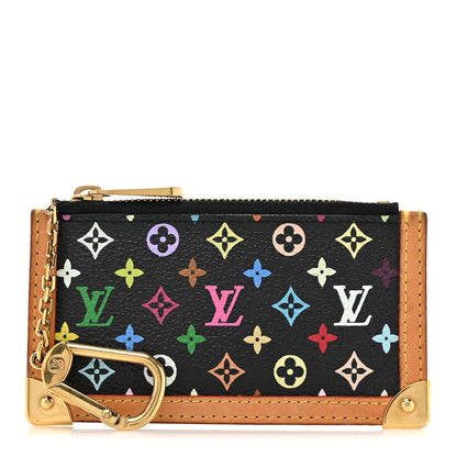 Louis Vuitton Monogram Multicolor Key Pouch Black 1 of 10