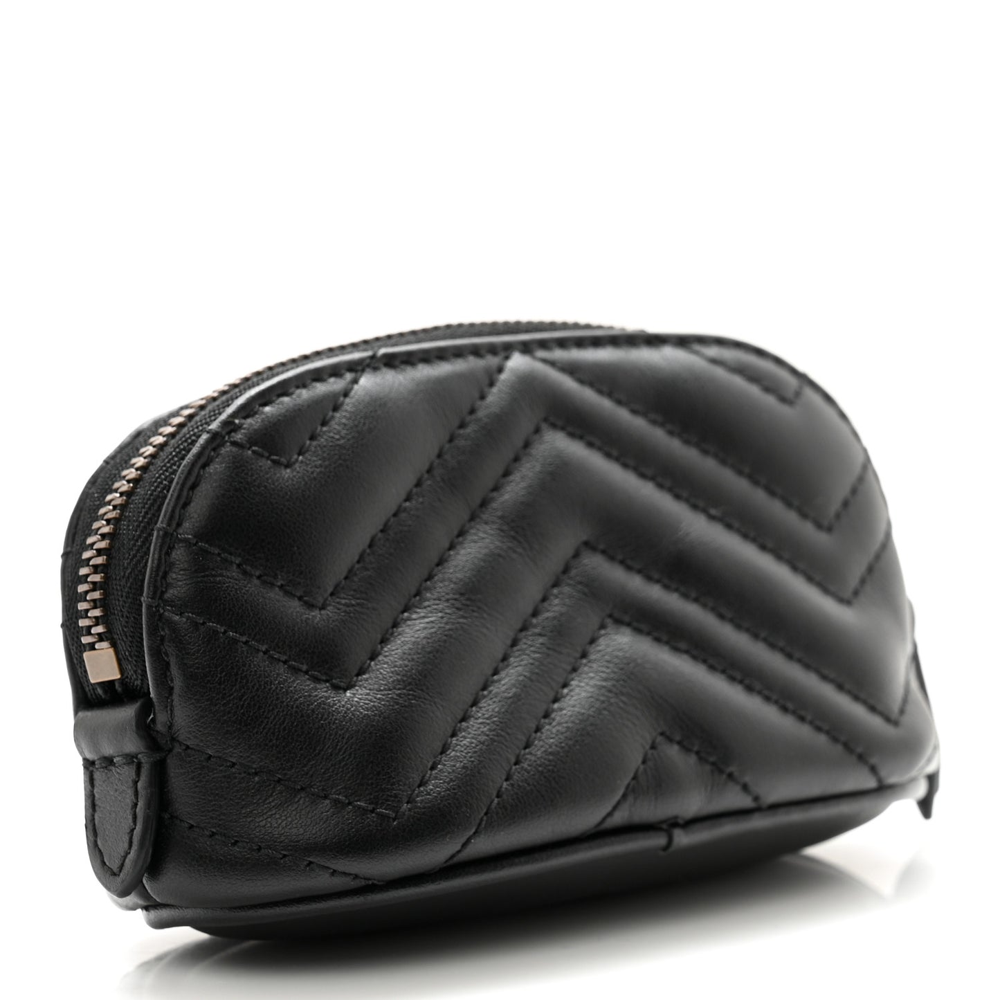 Calfskin Matelasse GG Marmont Key Pouch Black