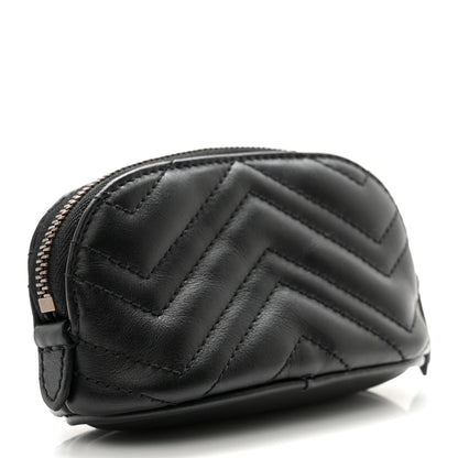 Gucci Calfskin Matelasse GG Marmont Key Pouch Black 3 of 8