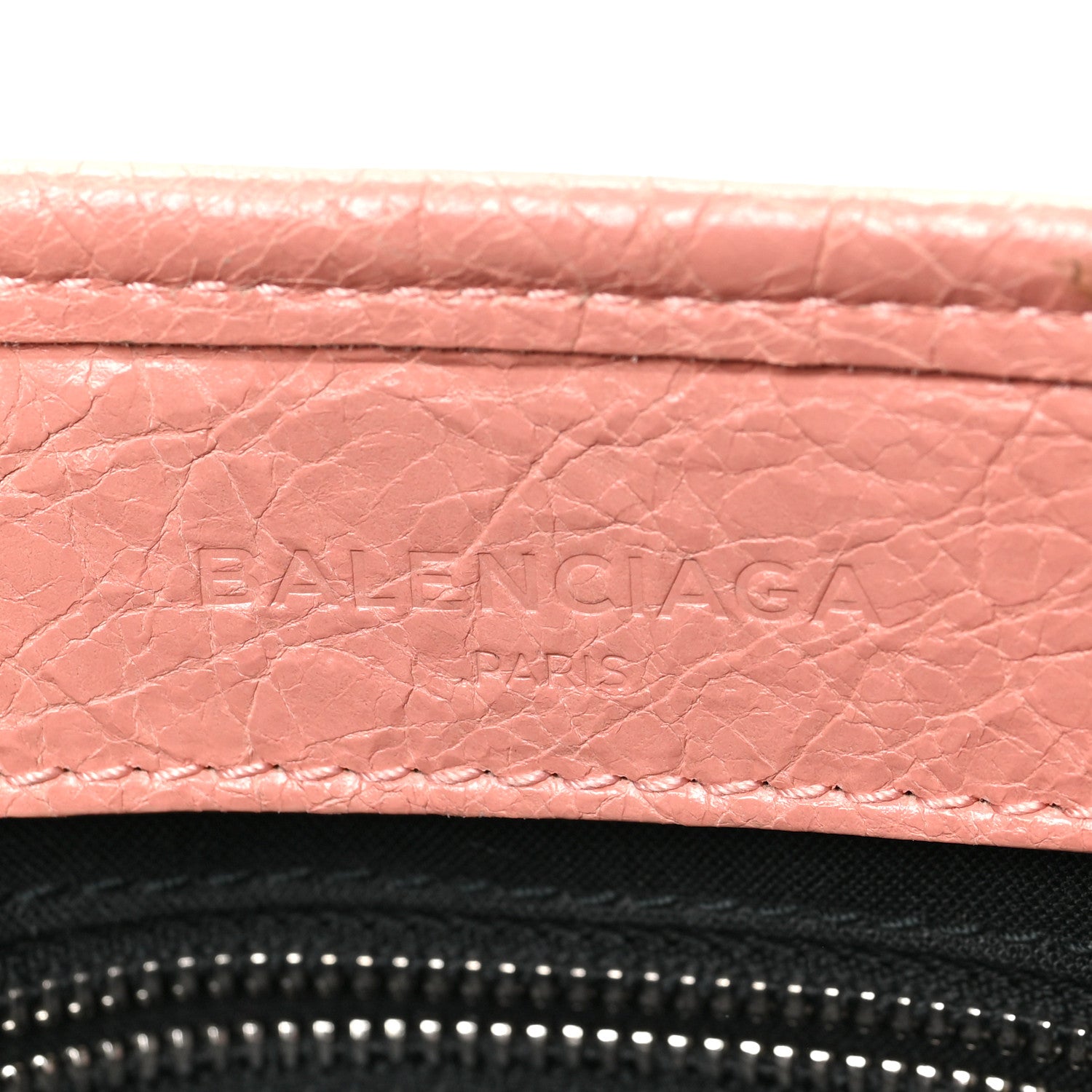 Balenciaga Agneau Stadio Ruban Viscose Navy Cabas XS Rose Ballerine 6 of 8