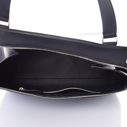 Celine Grained Calfskin Medium Bi-Color Edge Shoulder Bag Indigo Black 5 of 8