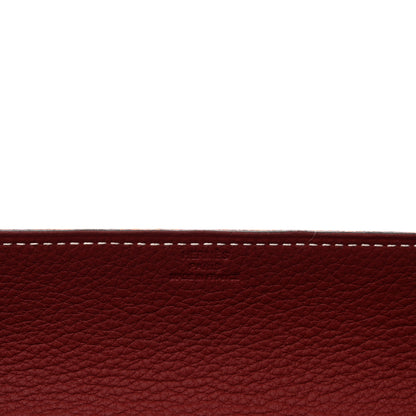 Hermes Taurillon Clemence Felt Bridge Mises et Relances Change Tray Orange Rouge H 6 of 6