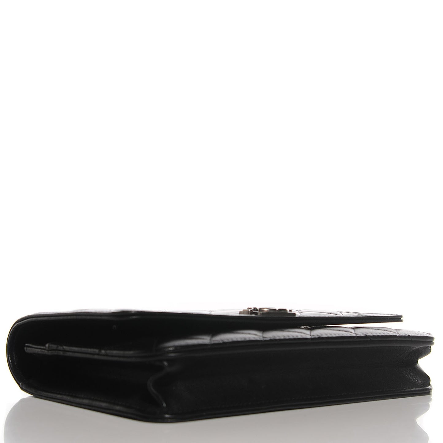 Lambskin Quilted Boy Wallet On Chain WOC Black