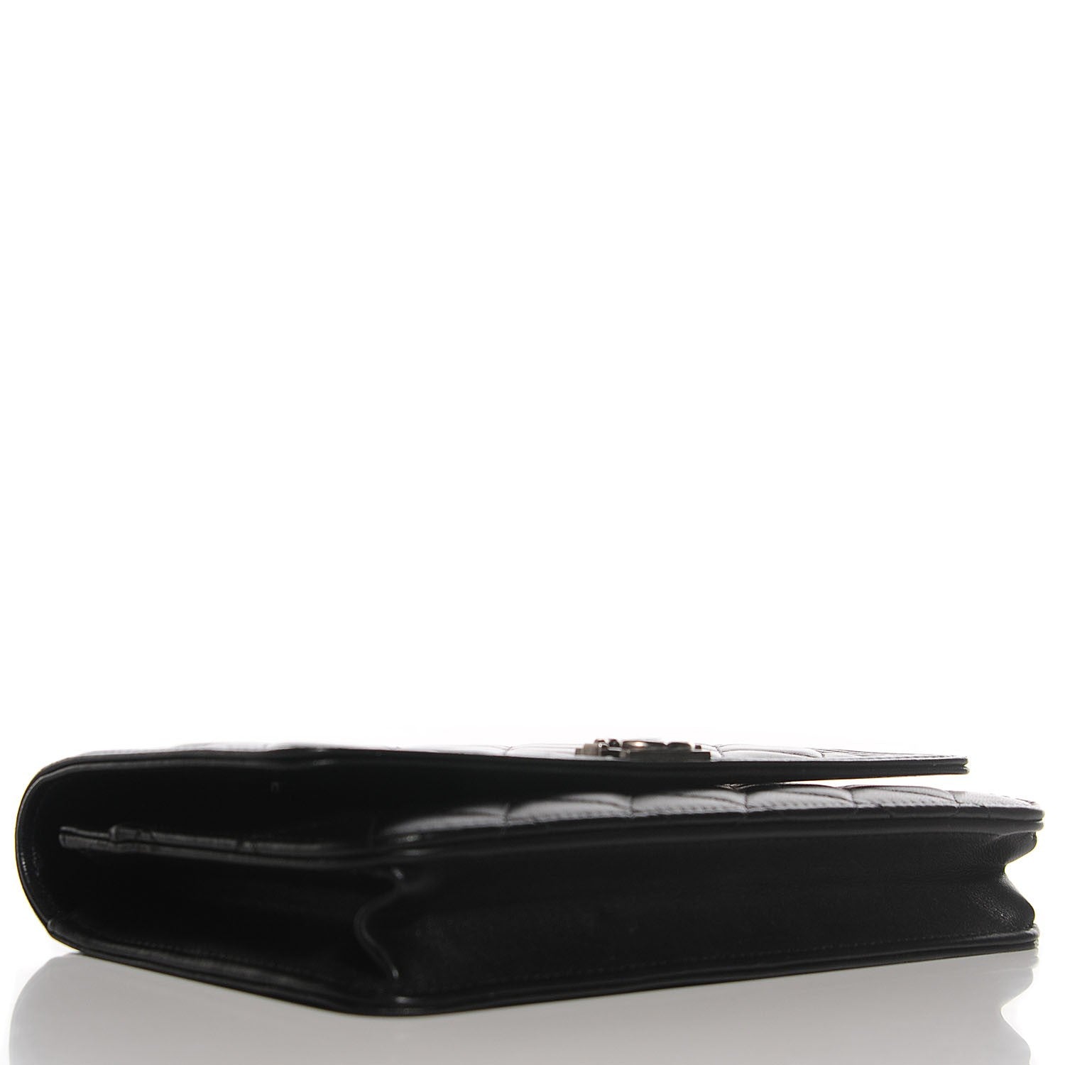 Chanel Lambskin Quilted Boy Wallet On Chain WOC Black 4 of 9