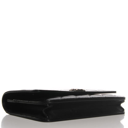 Chanel Lambskin Quilted Boy Wallet On Chain WOC Black 4 of 9