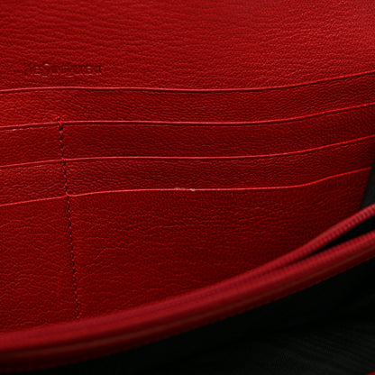 Saint Laurent Goatskin Belle De Jour Flap Wallet Rouge Orient 12 of 13
