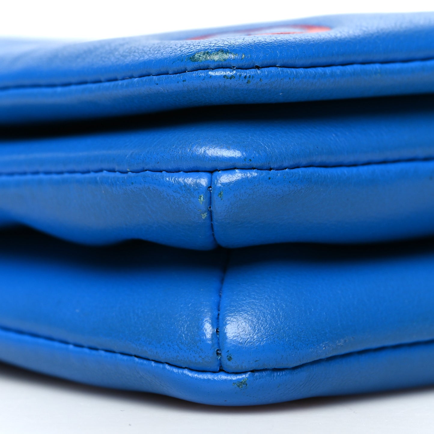 Lambskin Embossed Monogram Vuittamins Pochette Coussin Blue Red