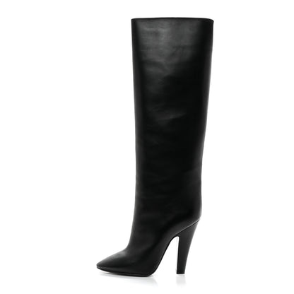 Saint Laurent Vanity Softy Calfskin 68 Tube 110 Boots 39.5 Black 1 of 9