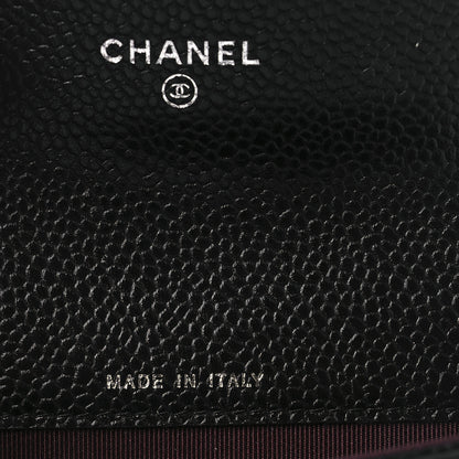 Chanel Caviar Quilted Flap Card Holder Wallet Black 7 of 9