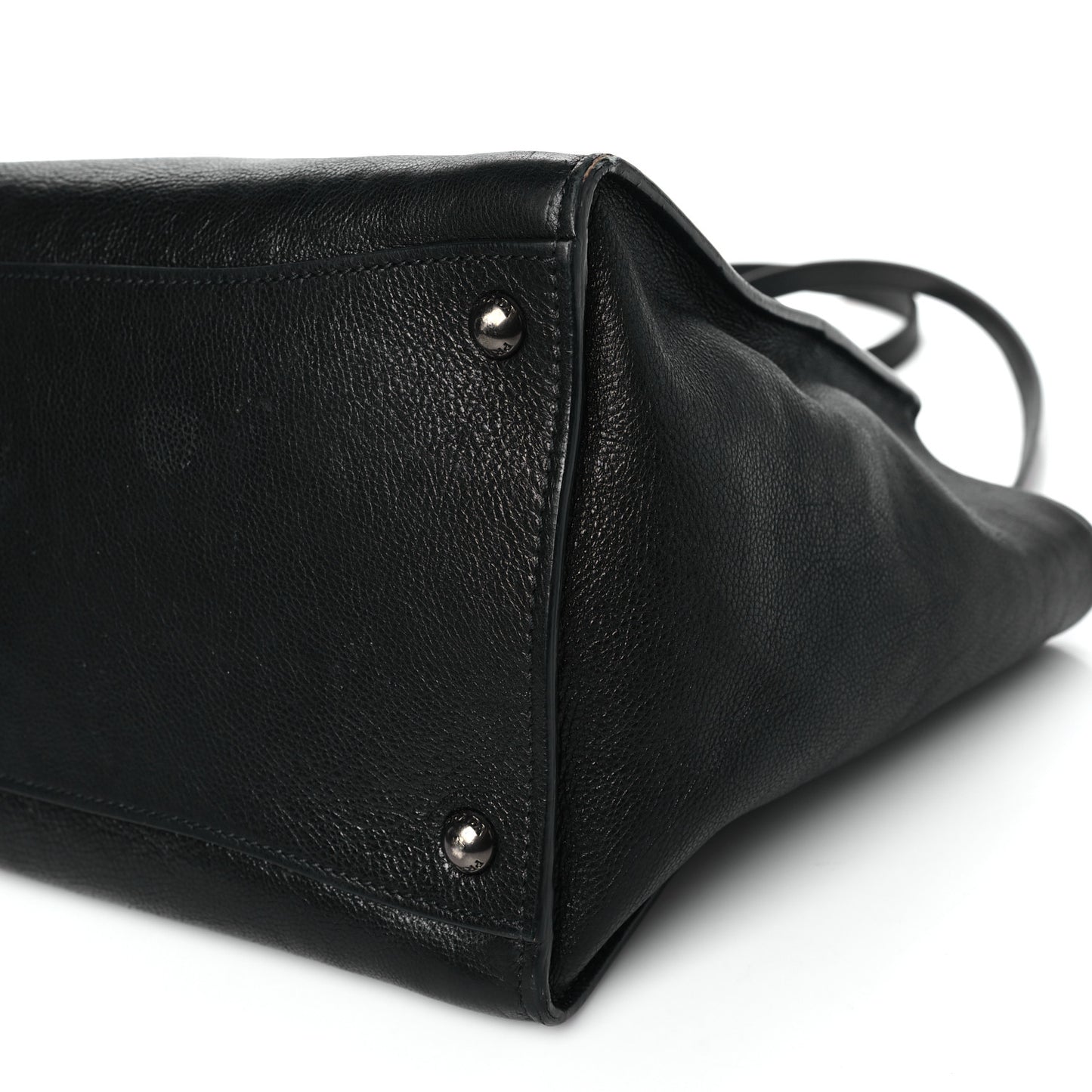 Glace Calf Twin Pocket Tote Black
