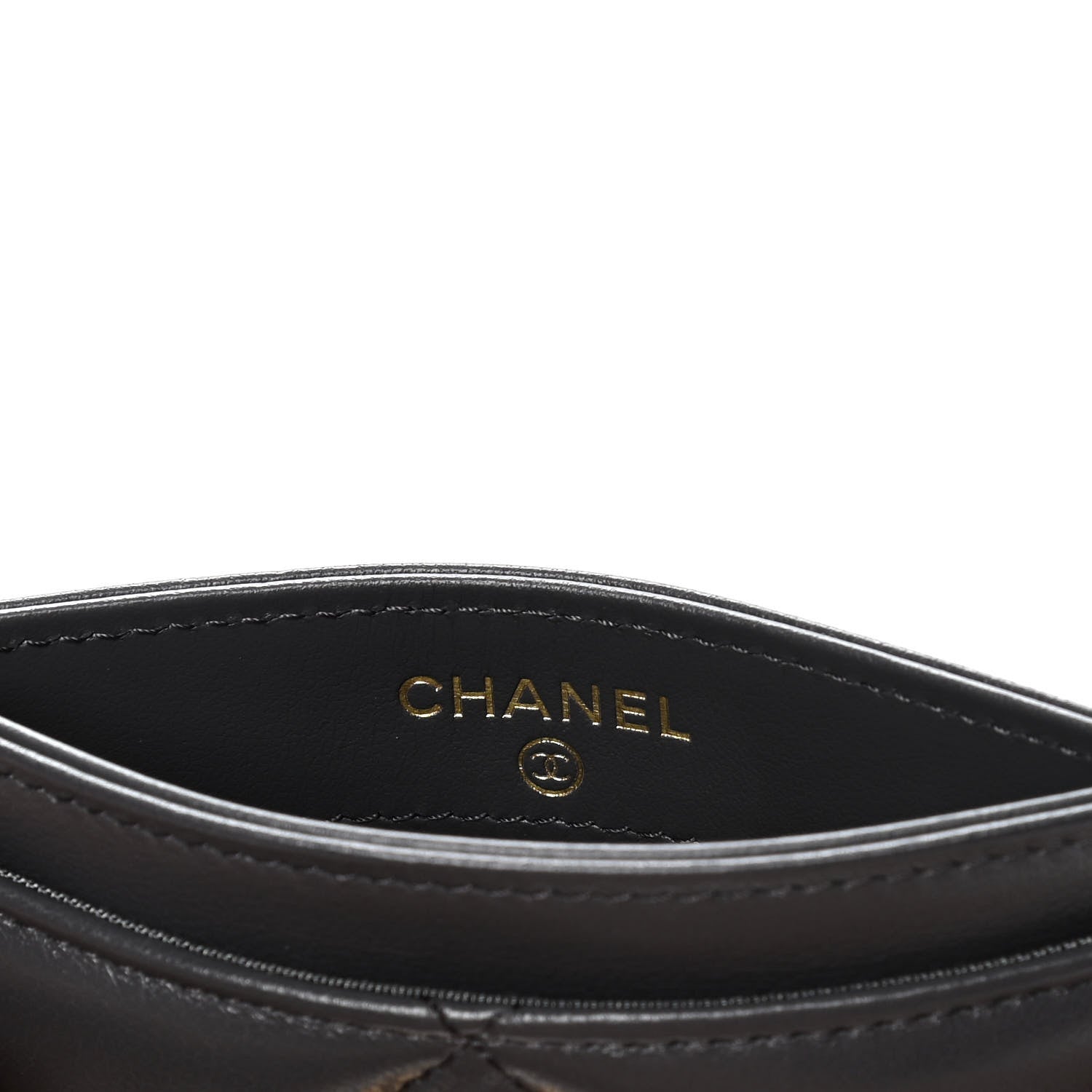 Chanel Lambskin Quilted Chanel 19 Card Holder Dark Grey 4 of 4