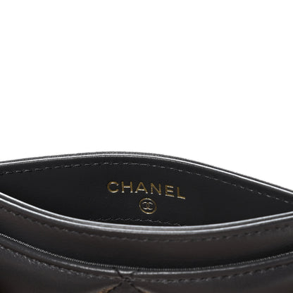 Chanel Lambskin Quilted Chanel 19 Card Holder Dark Grey 4 of 4