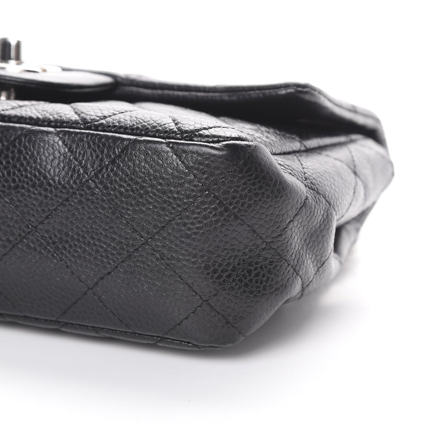 Caviar Quilted Mini Rectangular Flap Black