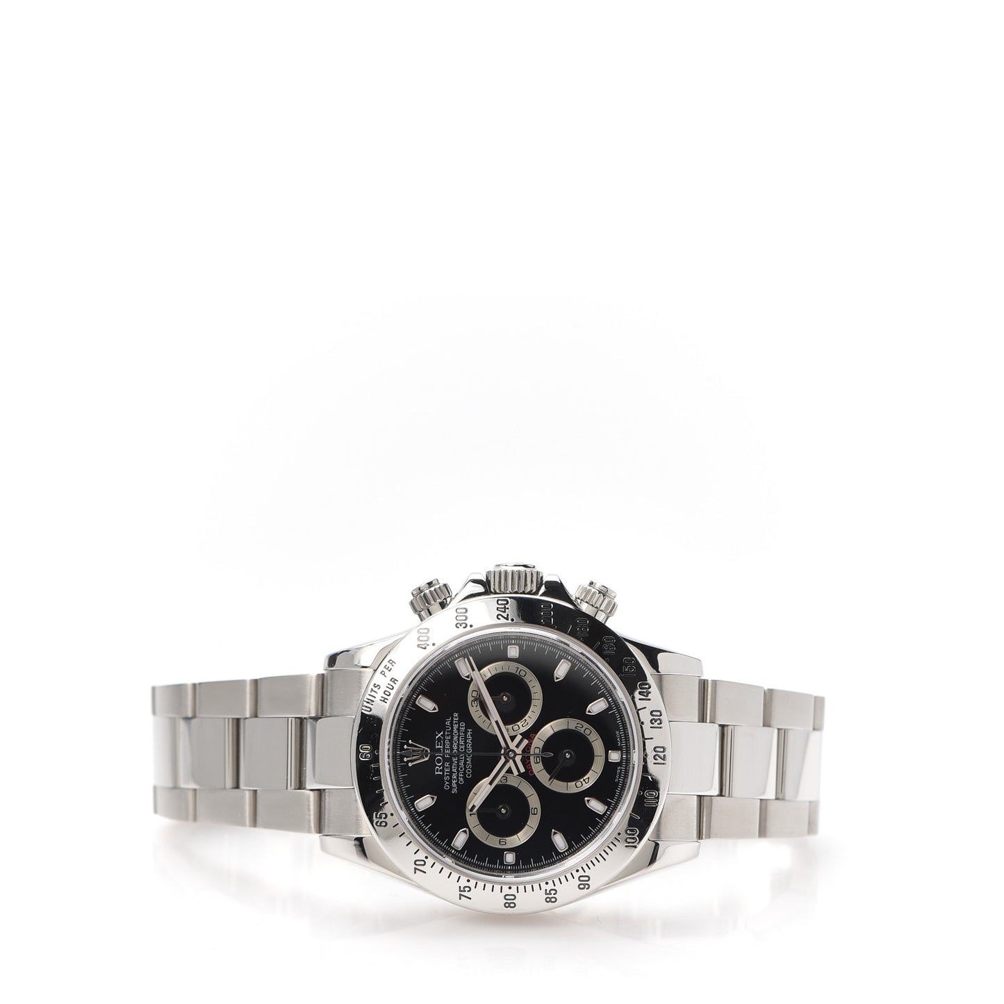 Stainless Steel 40mm Oyster Perpetual Daytona Cosmograph Watch Black 116520