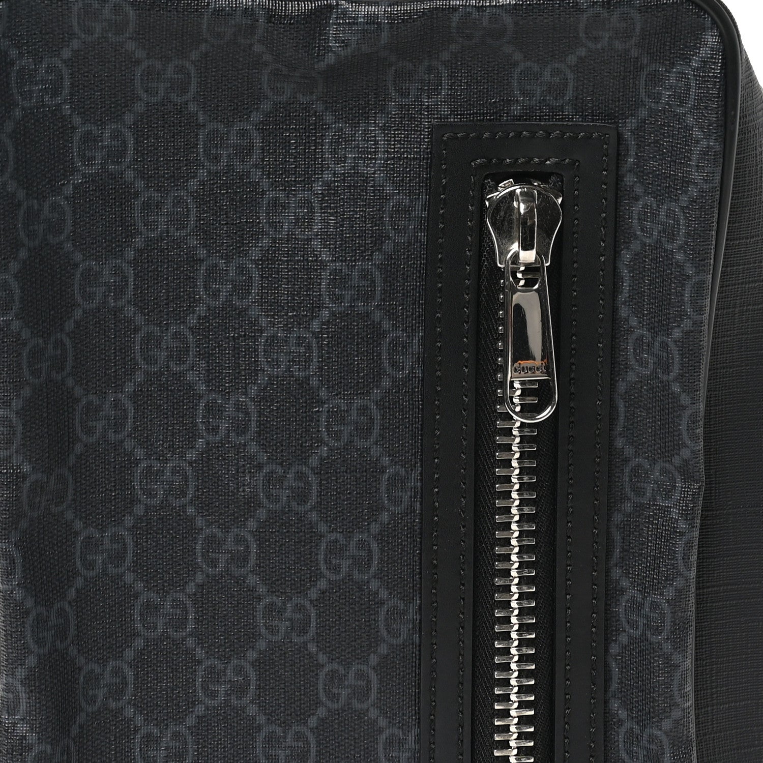 Gucci GG Supreme Monogram Web Belt Bag Black Grey 7 of 11