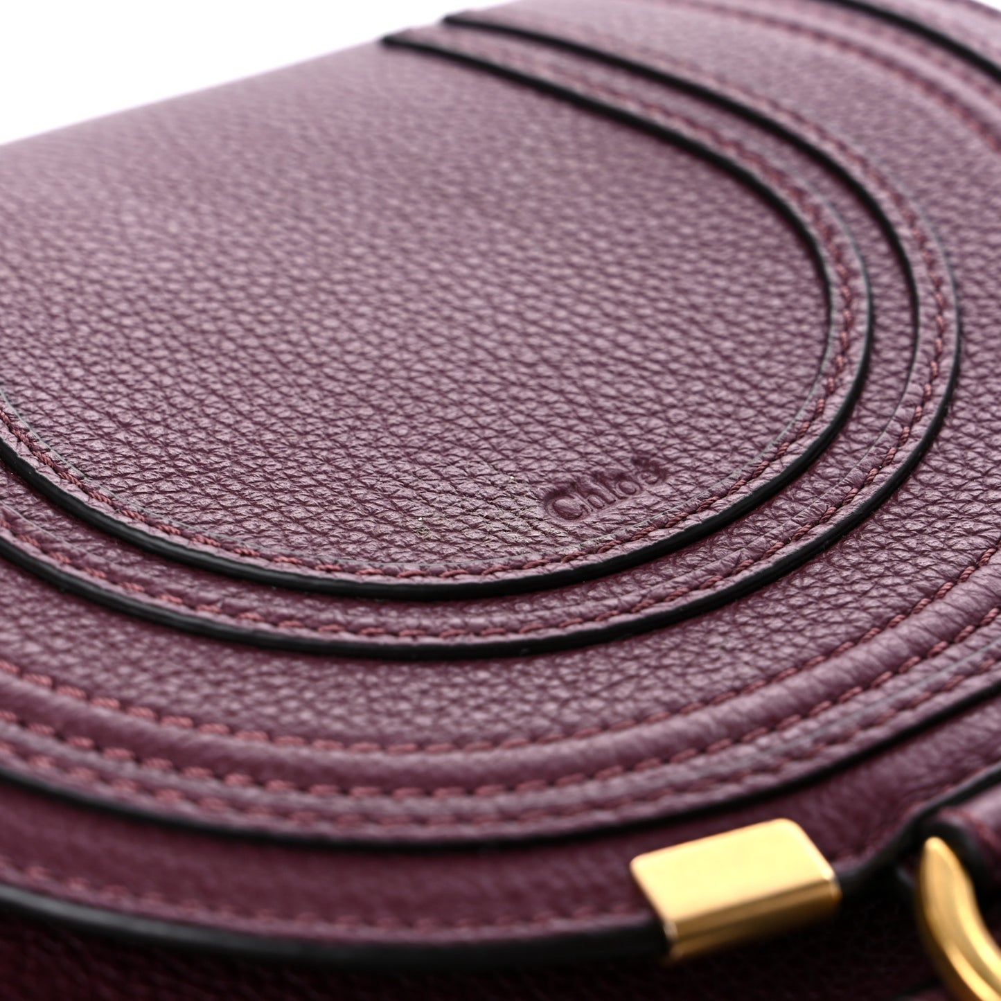 Calfskin Mini Marcie Round Crossbody Bag Wild Purple