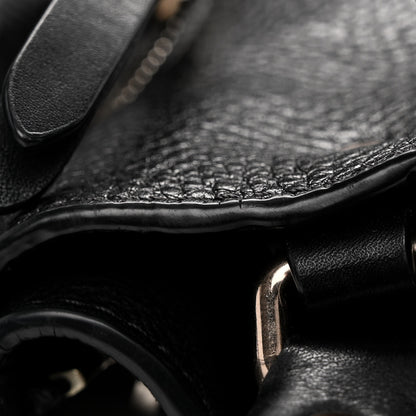 Burberry Grainy Calfskin House Check Medium Maidstone Black 10 of 10
