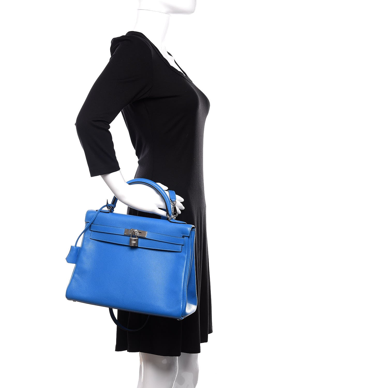Hermes Evercolor Kelly Retourne 32 Bleu Hydra 2 of 42