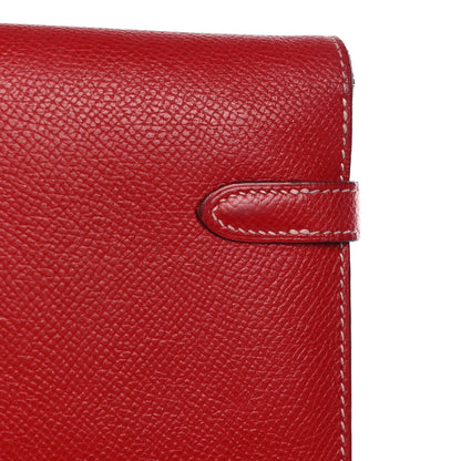Hermes Epsom Verso Kelly Longue Wallet Rouge Casaque Bleu Thalassa 15 of 15