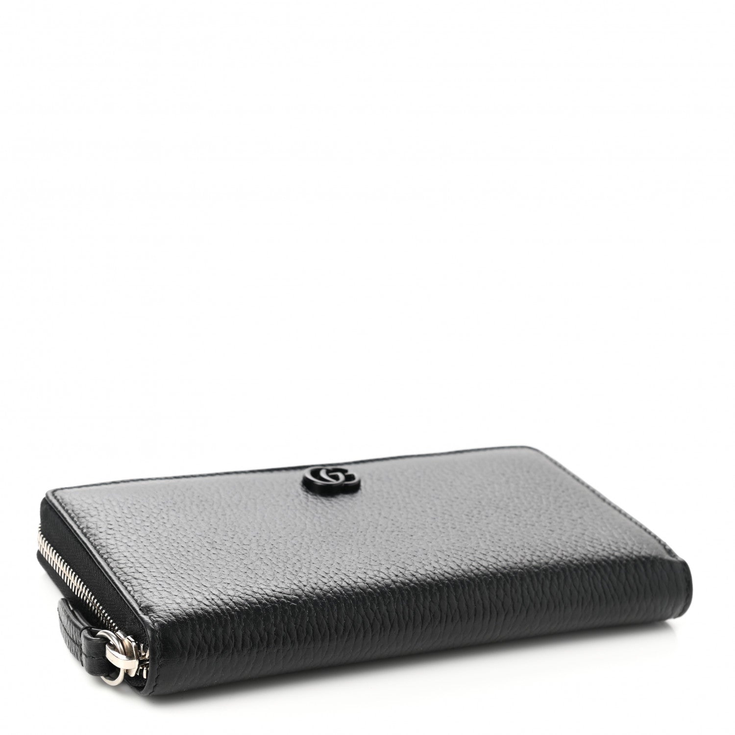 Gucci Dollar Calfskin GG Marmont Zip Around Wallet Black 4 of 8