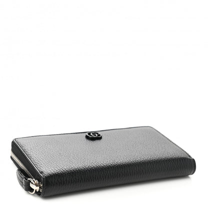 Gucci Dollar Calfskin GG Marmont Zip Around Wallet Black 4 of 8