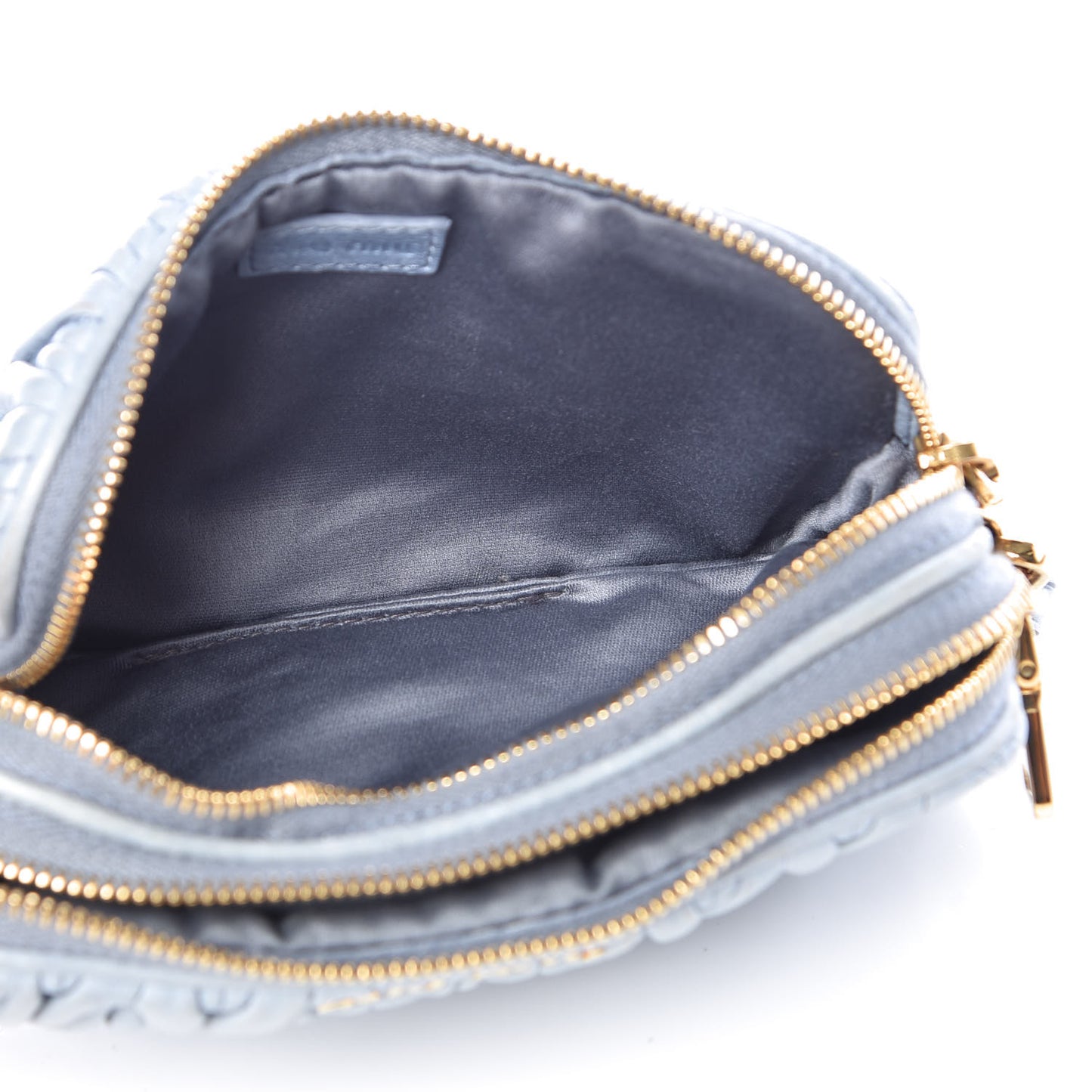 Nappa Matelasse Double Zip Pochette Clutch Nube