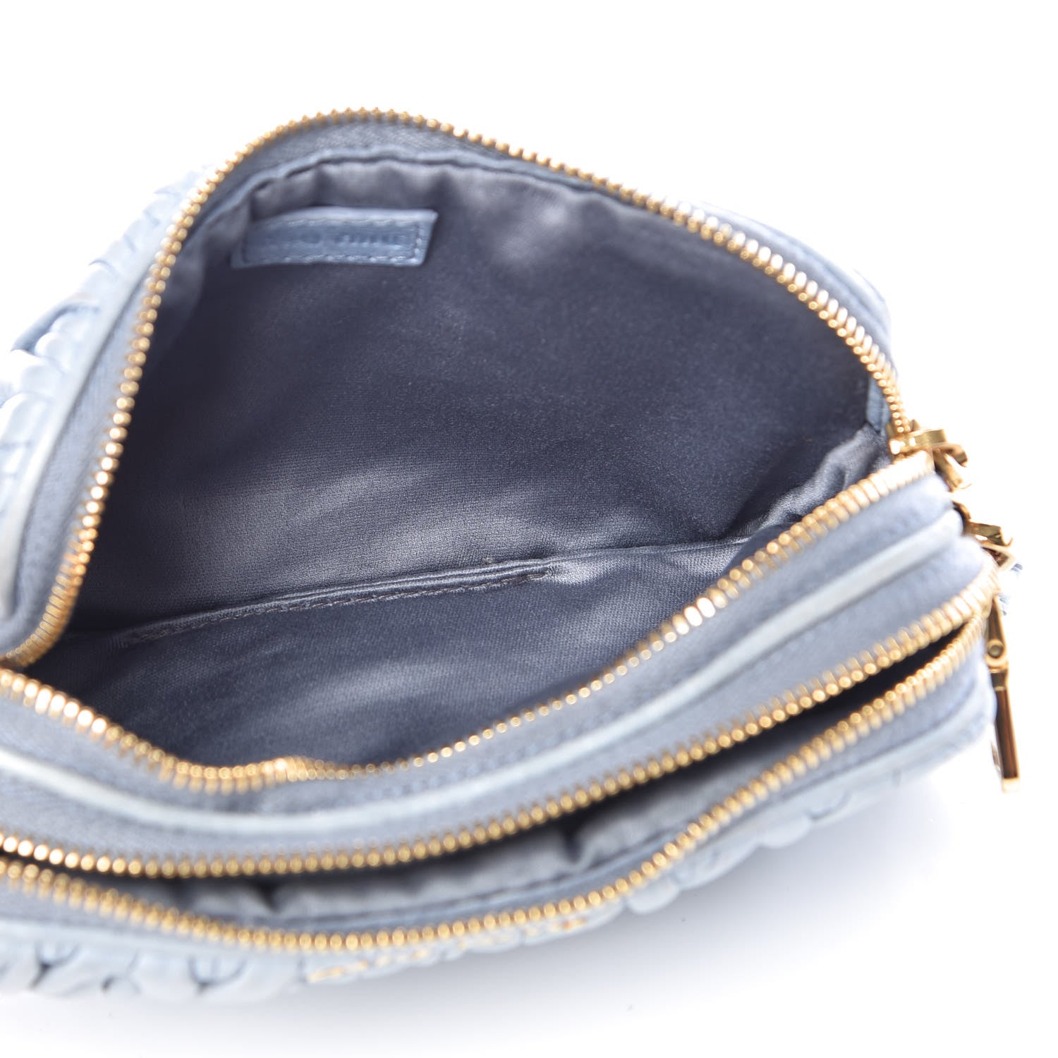 Miu Miu Nappa Matelasse Double Zip Pochette Clutch Nube 5 of 10
