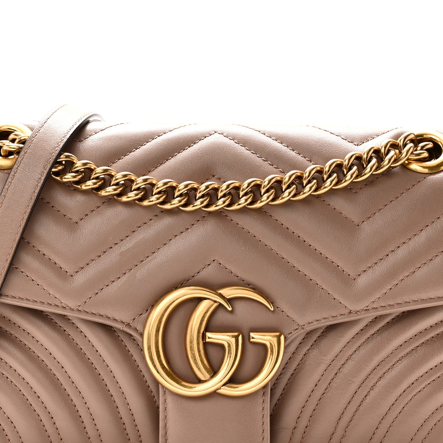 Gucci Calfskin Matelasse Small GG Marmont Shoulder Bag Porcelain Rose 8 of 10