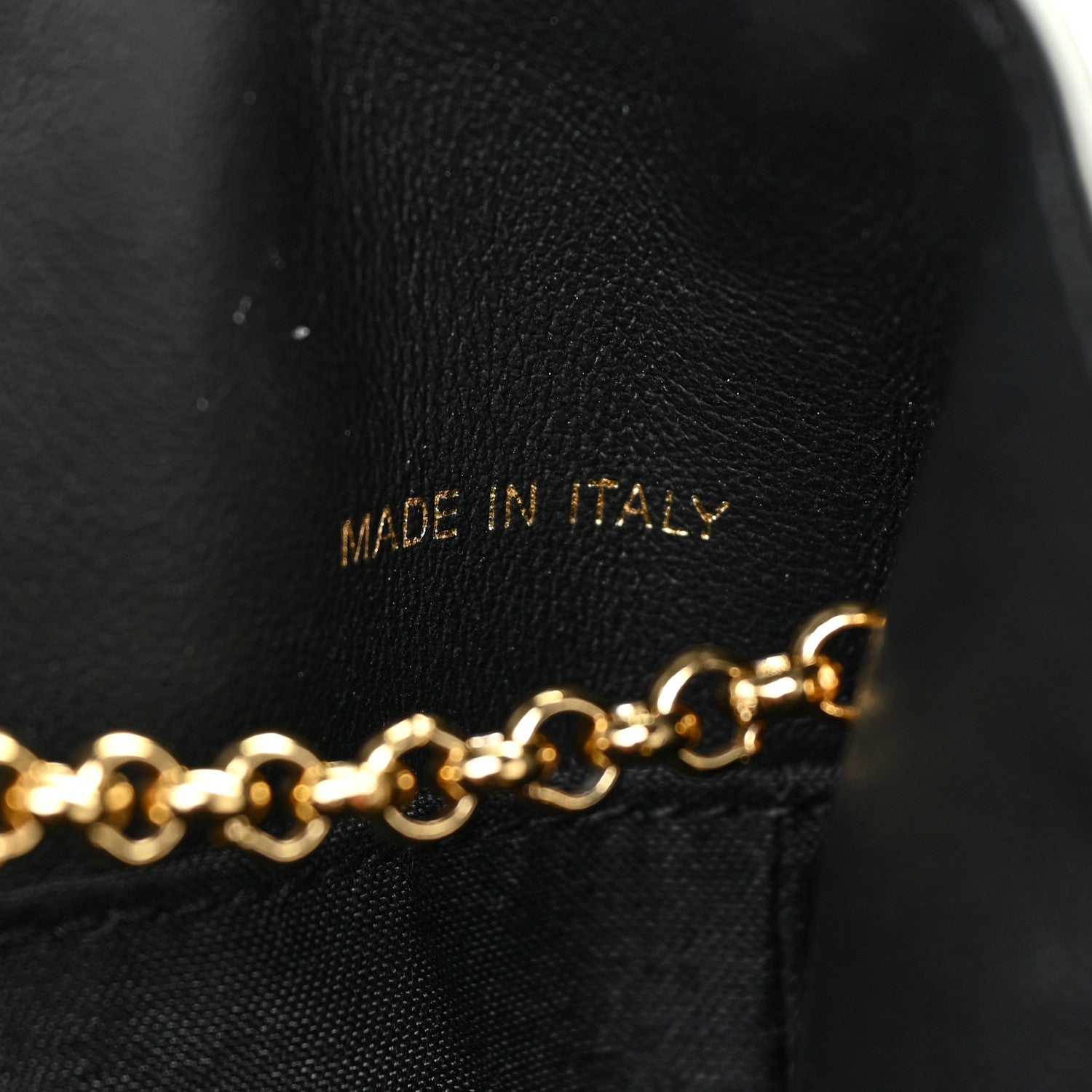 Fendi Vitello Grace King Karligraphy Chain Bucket Bag Black Bisquit 6 of 12