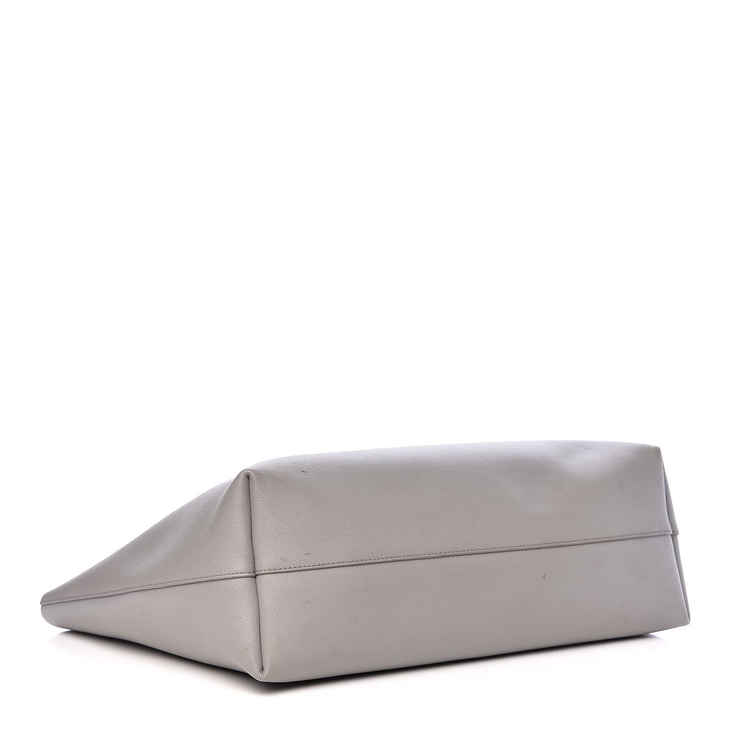 Calfskin Large Shopping Tote Oyster Gray