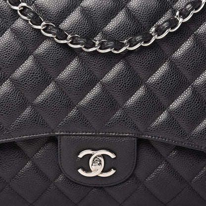 Chanel Caviar Quilted Maxi Single Flap Black 10 of 11