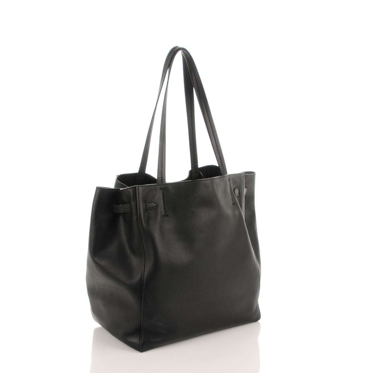 Celine Soft Grained Calfskin Small Belt Cabas Phantom Black 3 of 9