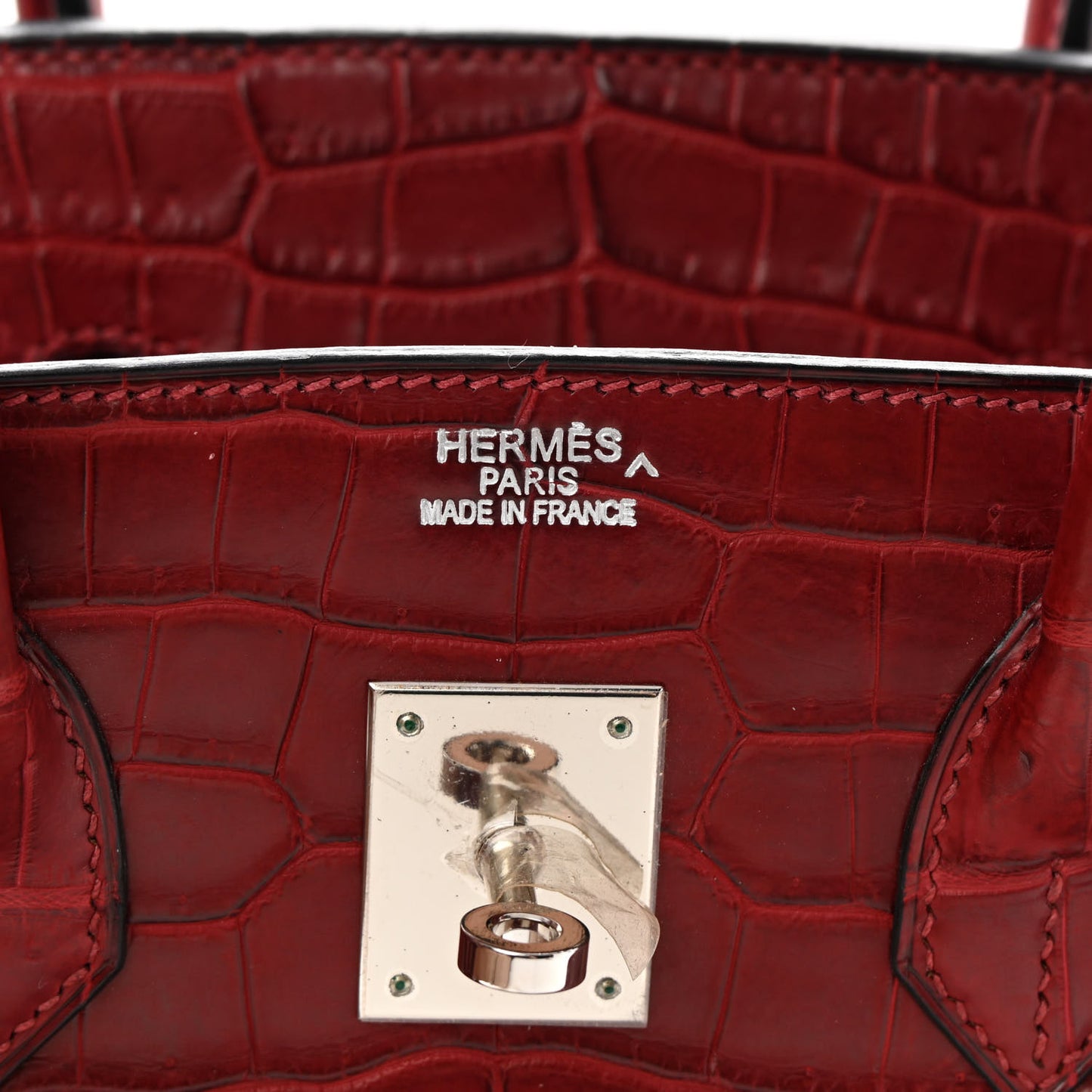 Matte Porosus Crocodile Birkin 35 Rouge H