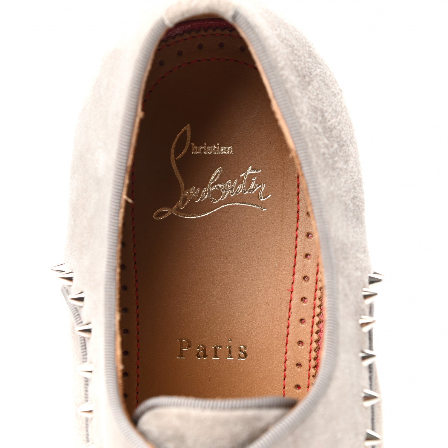 Christian Louboutin Suede Mens Greggo Flat Oxfords 42 Grey 7 of 9