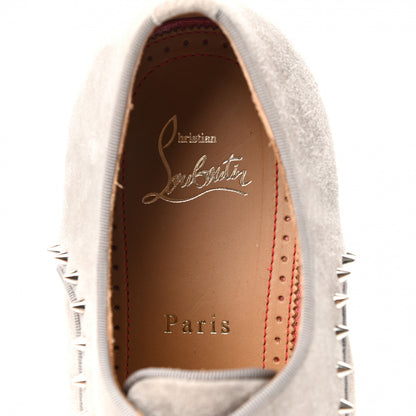 Christian Louboutin Suede Mens Greggo Flat Oxfords 42 Grey 7 of 9