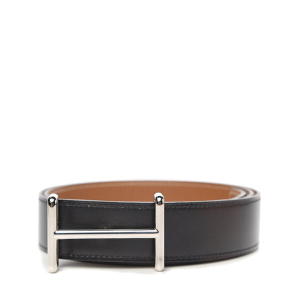 Hermes Box Togo 32mm Idem Belt 85 Black Gold 1 of 6