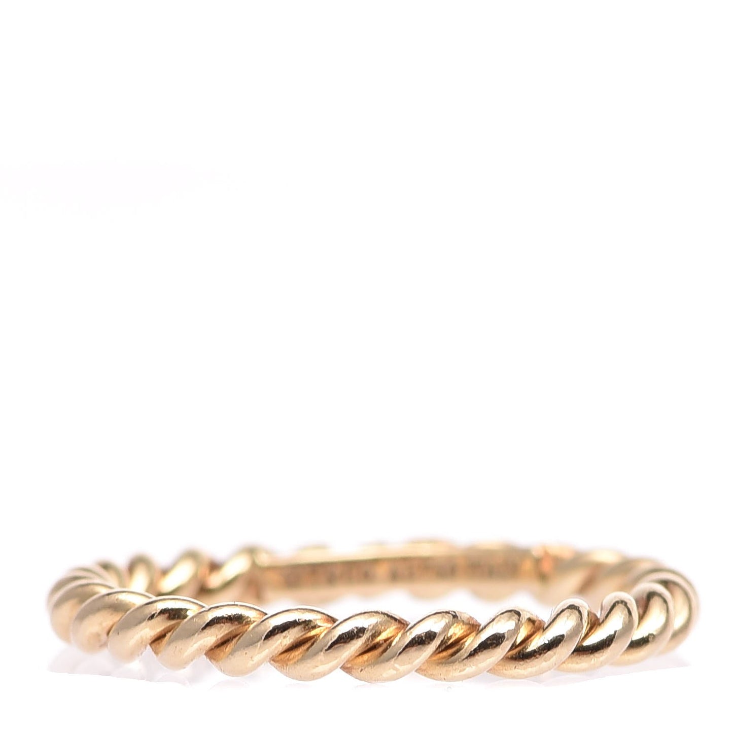 18K Yellow Gold Narrow Twist Ring 50 5.5