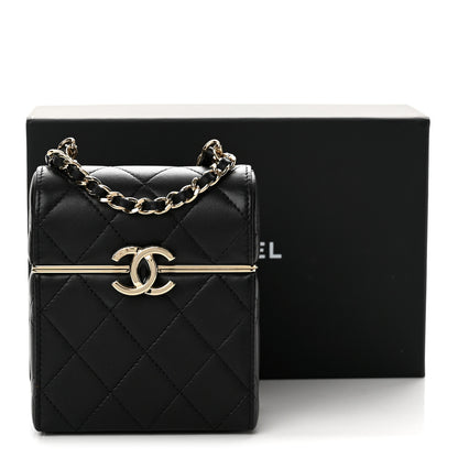 Chanel Lambskin Quilted Small Box With Chain Black 13 of 13