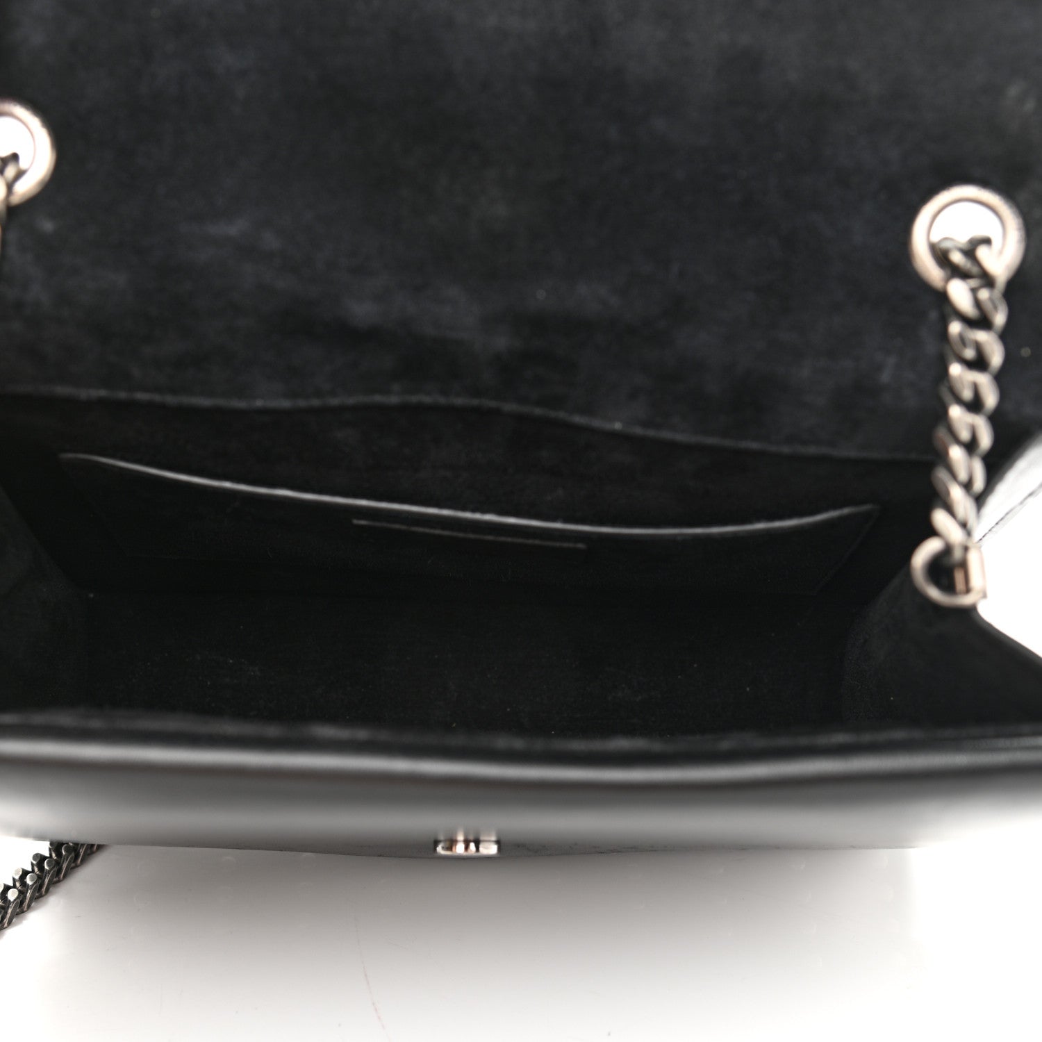 Saint Laurent Calfskin Studded Monogram Medium Sulpice Shoulder Bag Black 5 of 12