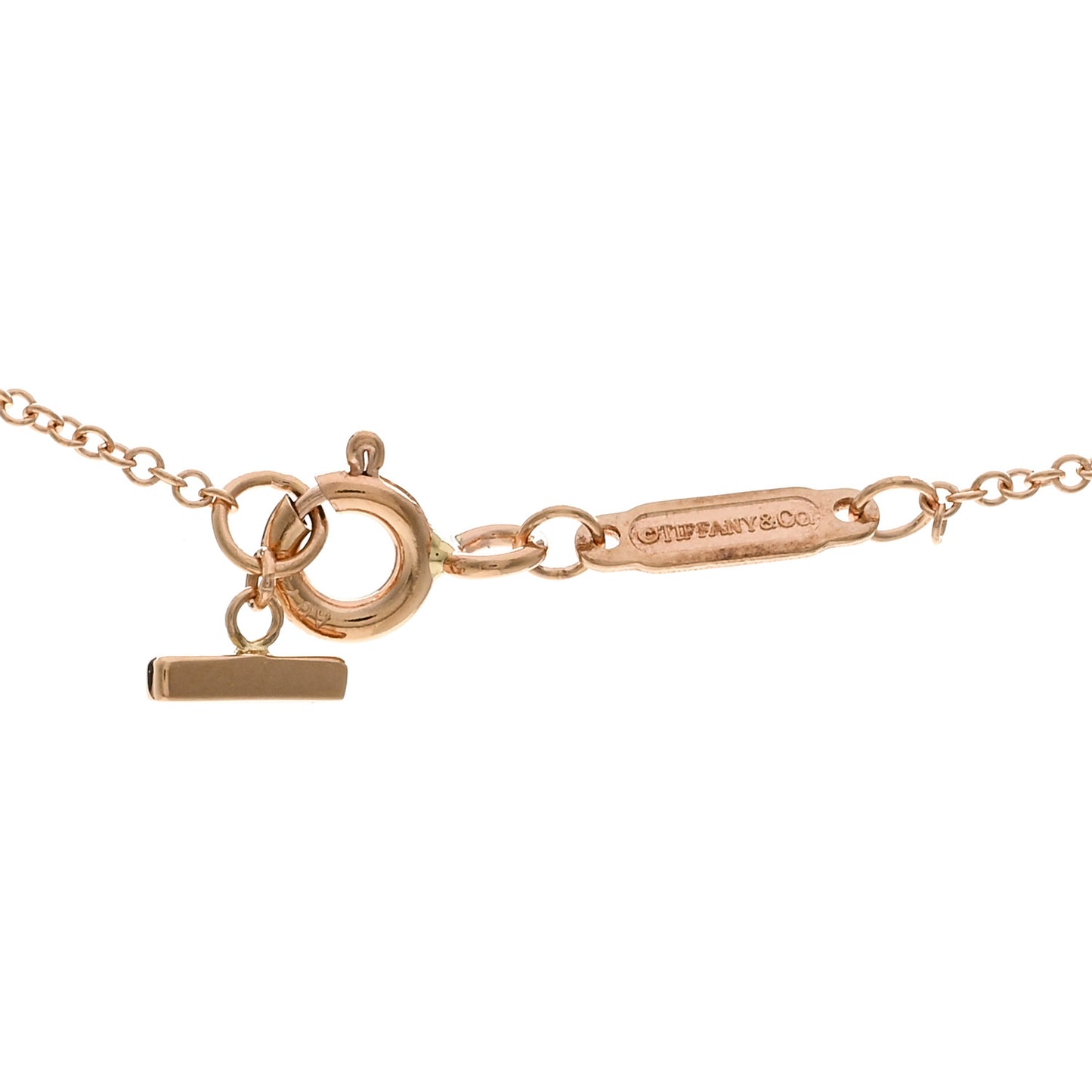 18K Rose Gold Small T Smile Pendant Necklace